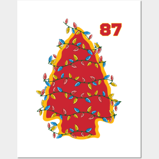 Chiefs Christmas. Kelce 87 Lovers and Fans Posters and Art